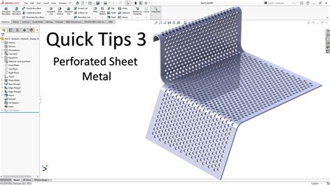 solidworks perforated sheet metal